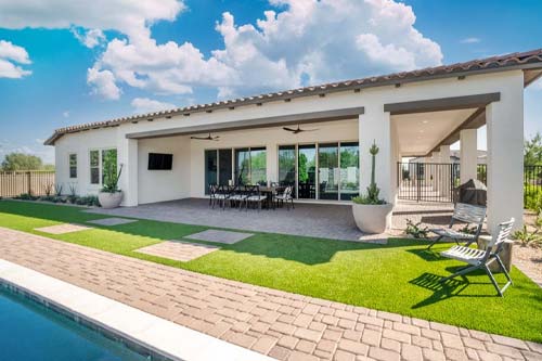 backyard grass window and doors