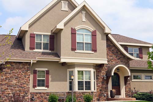 front door stone surround